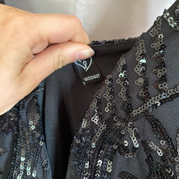 Black sequin Windsor prom dress - Picture 4 of 5